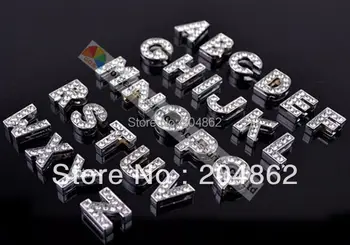 26pcs/lot 10mm Clear rhinestone slide letter,crystal letter slide alphabet from A - Z Sliver Plated For DIY pet collar Browbands
26pcs/lot 10mm Clear rhinestone slide letter,crystal letter slide alphabet from A - Z Sliver Plated For DIY pet collar Browbands