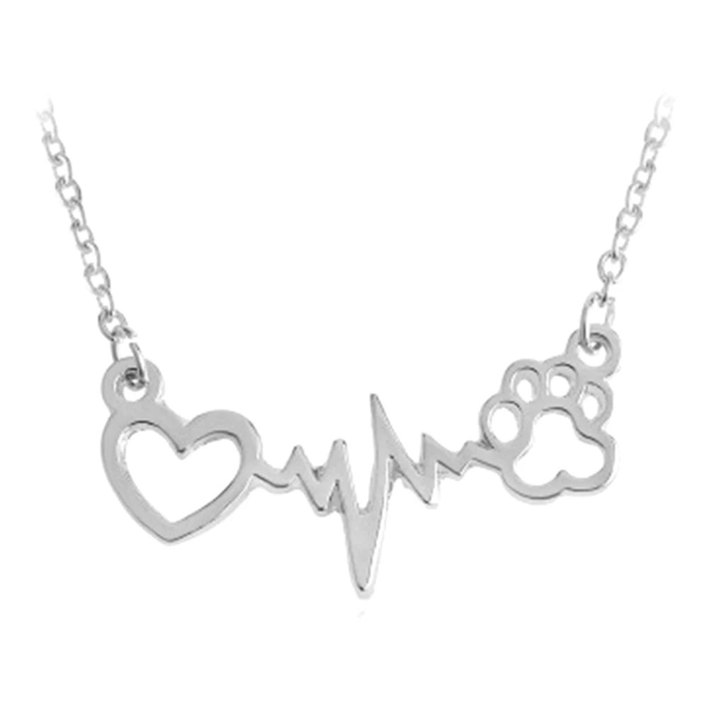 zheFanku 2018FASHION! Love Heart Paw ECG Pendant Necklace Gold Silver Dog Footprint Claw Necklace Cat Kitty Puppy
zheFanku 2018FASHION! Love Heart Paw ECG Pendant Necklace Gold Silver Dog Footprint Claw Necklace Cat Kitty Puppy