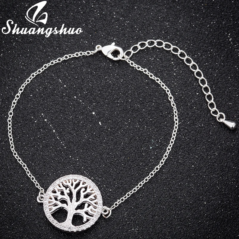 Shuangshuo 2018 New Crystal Tree Of Life Charm Bracelets Bangles for Women Simple Adjustable Chain Bracelet Plant Jewelry Gift
Shuangshuo 2018 New Crystal Tree Of Life Charm Bracelets Bangles for Women Simple Adjustable Chain Bracelet Plant Jewelry Gift