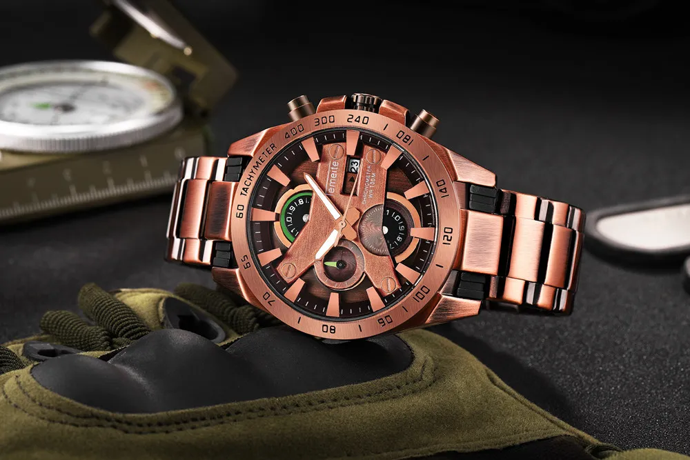 Temeite Military Watch Men Stainless Steel Mens Watches Top Brand Luxury Waterproof Quartz Wristwatch Male Chronograph Relogio Temeite Military Watch Men Stainless Steel Mens Watches Top Brand Luxury Waterproof Quartz Wristwatch Male Chronograph Relogio