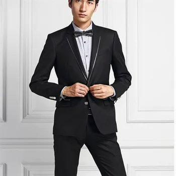 Gentleman men's formal suit lapel two button black suit groomsman groom fashion minimalist piece suit suit(jacket+pants)
Gentleman men's formal suit lapel two button black suit groomsman groom fashion minimalist piece suit suit(jacket+pants)