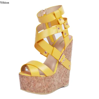 Olomm New Arrival Women Platform Sandals Wedges High Heels Sandals Open Toe Sexy Yellow Dress Shoes Women US Plus Size 5-15
Olomm New Arrival Women Platform Sandals Wedges High Heels Sandals Open Toe Sexy Yellow Dress Shoes Women US Plus Size 5-15