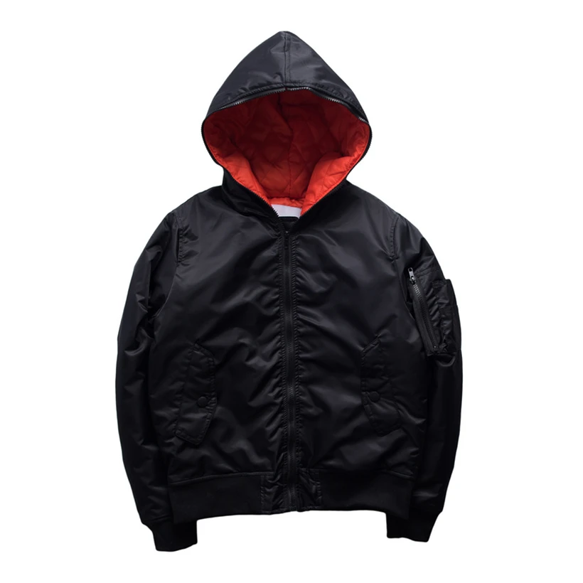 European fashion men High street autumn winter solid hooded jackets MA1 bomber jacket pocke thicker coat Warm Jacket Plus size
European fashion men High street autumn winter solid hooded jackets MA1 bomber jacket pocke thicker coat Warm Jacket Plus size