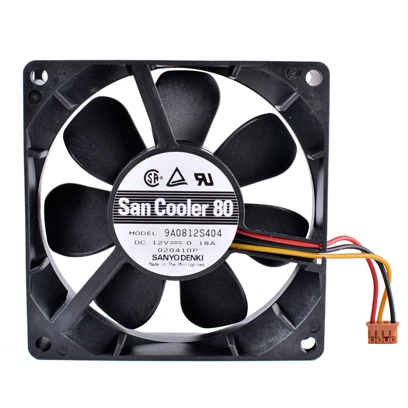 COOLING REVOLUTION 9A0812S404 8cm 8025 80x80x25mm 12V 0.18A Double ball bearing air volume cabinet cooling fan
COOLING REVOLUTION 9A0812S404 8cm 8025 80x80x25mm 12V 0.18A Double ball bearing air volume cabinet cooling fan