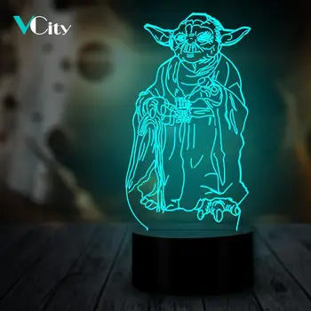 VCity Yoda 3D Night Light LED USB Multicolor Luminaria Jedi Knight Master Fans Movie Collection Gifts for Movie Fans Kids Decor
VCity Yoda 3D Night Light LED USB Multicolor Luminaria Jedi Knight Master Fans Movie Collection Gifts for Movie Fans Kids Decor