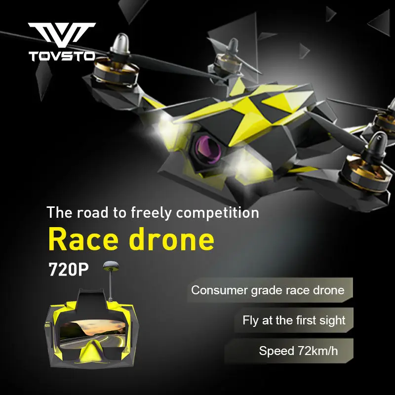 

TOVSTO Falcon 250 RTF 250mm 5.8G 6CH 720P HD Camera FPV Real-time Pro 72km/h RC Racing Drone Quadcopter Aircraft