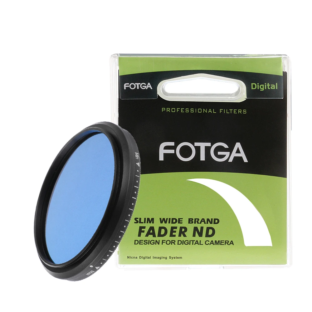 FOTGA Slim Fader Variable Adjustable Neutral Density filter ND2 to ND400 43 52 55 62 67 72 77 82 86mm for Canon Nikon Sony Lens
FOTGA Slim Fader Variable Adjustable Neutral Density filter ND2 to ND400 43 52 55 62 67 72 77 82 86mm for Canon Nikon Sony Lens
