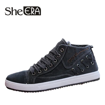 Men British Style Fashion Vintage Denim Jean Canvas Shoes Men Hightop Casual Man Ankle Boots Flat Shoes Usual SchoolBoy Footwear
Men British Style Fashion Vintage Denim Jean Canvas Shoes Men Hightop Casual Man Ankle Boots Flat Shoes Usual SchoolBoy Footwear