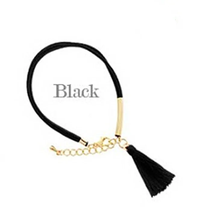 Новый режим черных ювелирных изделий Модные простые кожаные браслеты Подарки