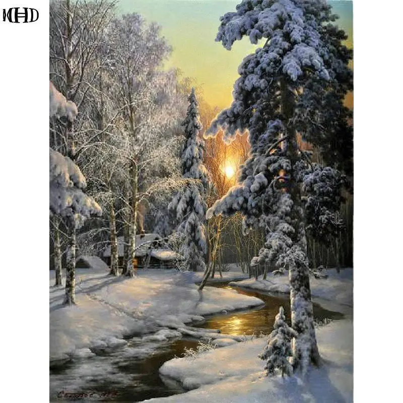 Needlework full diamond painting cross stitch winter landscape snow diy diamond embroidery picture square diamond mosaic pattern
Needlework full diamond painting cross stitch winter landscape snow diy diamond embroidery picture square diamond mosaic pattern