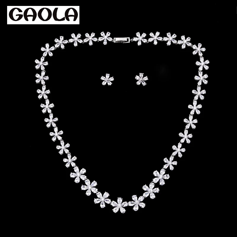 Women's Fashion White Gold Color Necklace+Earrings Flower Wedding Jewelry Sets GLN0263/GLE0780
Women's Fashion White Gold Color Necklace+Earrings Flower Wedding Jewelry Sets GLN0263/GLE0780
