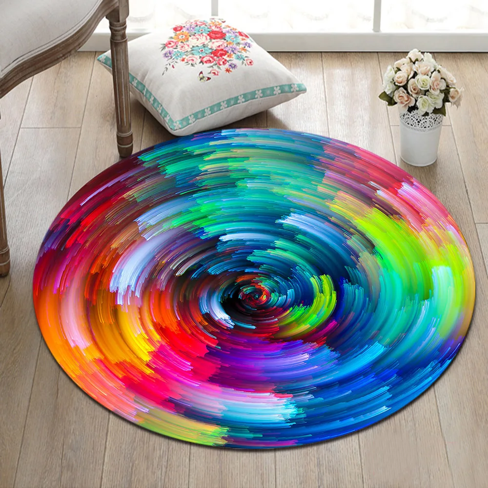 LB 3d Rainbow Watercolor Swirl Non-Slip Round Children's Room Area Rugs Floor Cushion Bathroom Carpets Door Mat For Living Room
LB 3d Rainbow Watercolor Swirl Non-Slip Round Children's Room Area Rugs Floor Cushion Bathroom Carpets Door Mat For Living Room
