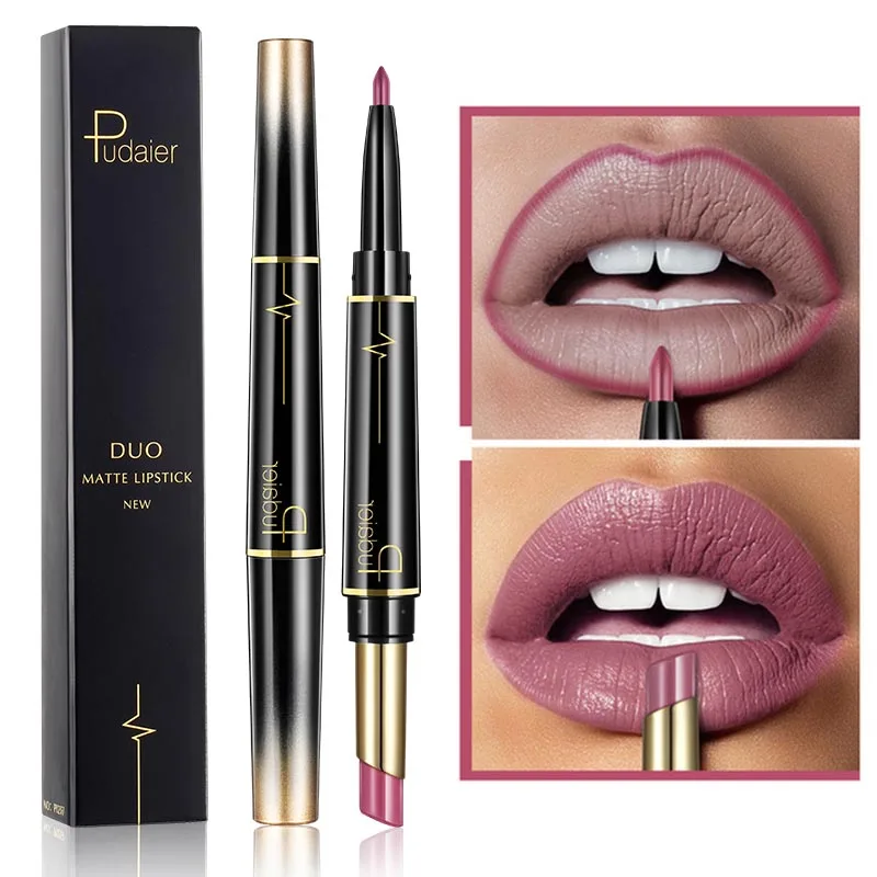 Pudaier Double-end Red Lipstick Waterproof Lip Liner Pen Batom Makeup Cosmetics Long Lasting Easy to Wear Make Up Lip Baton
Pudaier Double-end Red Lipstick Waterproof Lip Liner Pen Batom Makeup Cosmetics Long Lasting Easy to Wear Make Up Lip Baton