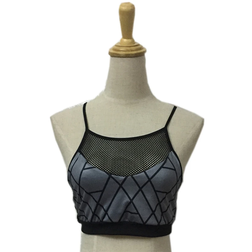 Women Sports Bras for Fitness Yoga Running Gym Print Athleisure Bra Camisole Hot Yoga Mesh Vest Athletic Vest #FS#4JU20 (6)