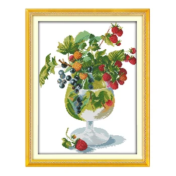JoySunday chinese cross stitch Strawberry and wine glass vase DMC14CT11CTcotton needlework livingroom restaurant hotel painting
JoySunday chinese cross stitch Strawberry and wine glass vase DMC14CT11CTcotton needlework livingroom restaurant hotel painting