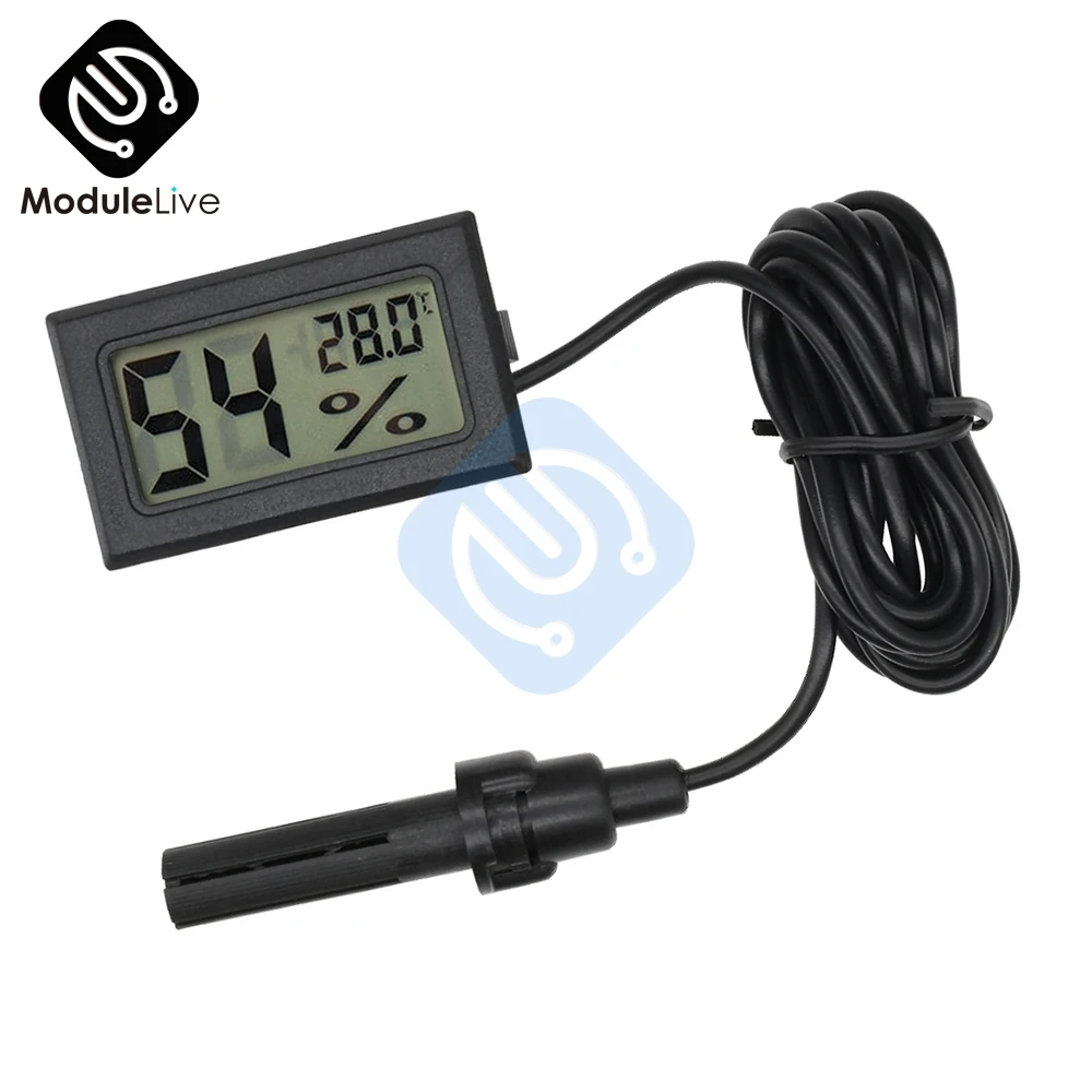 Professional Mini Probe Digital LCD Thermometer Hygrometer Humidity Temperature Meter Indoor Digital LCD Display Black
Professional Mini Probe Digital LCD Thermometer Hygrometer Humidity Temperature Meter Indoor Digital LCD Display Black