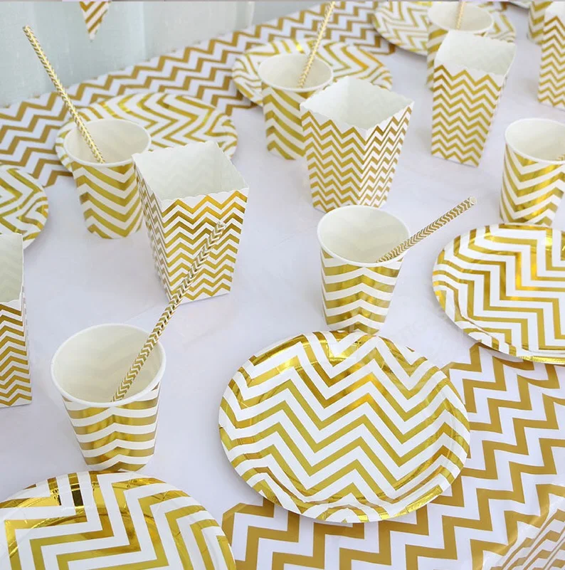 Golden Silver Wave paper Cup/Plate/napkin Straws wedding Birthday Party Decor Baby Shower Party Supply kids tableware supplies
Golden Silver Wave paper Cup/Plate/napkin Straws wedding Birthday Party Decor Baby Shower Party Supply kids tableware supplies