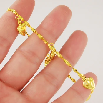 24K Gold Plating Water-wave Chain Bracelet for Men Luxury Women Yellow Gold Color Bracelet Fashion Gold Filled Jewelry Gift
24K Gold Plating Water-wave Chain Bracelet for Men Luxury Women Yellow Gold Color Bracelet Fashion Gold Filled Jewelry Gift