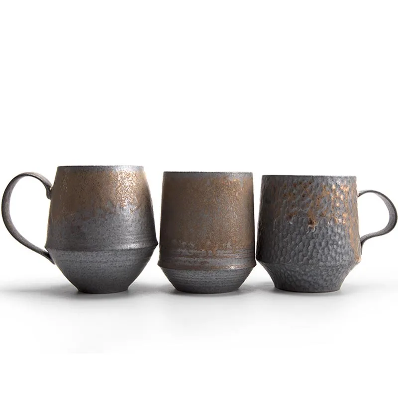 Japanese Style Vintage Rust Glaze Ceramic Coarse Pottery Mug Tea Milk Coffee Cup with Wooden Spoon Tea Mugs Water Cups Drinkware
Japanese Style Vintage Rust Glaze Ceramic Coarse Pottery Mug Tea Milk Coffee Cup with Wooden Spoon Tea Mugs Water Cups Drinkware