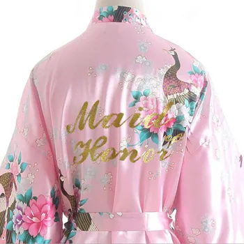 Letter Maid of honor Robe Wedding dressing gowns Robe Kimono Sexy Bridal party Robe Peacock bridesmaid Robe bridal shower gift
Letter Maid of honor Robe Wedding dressing gowns Robe Kimono Sexy Bridal party Robe Peacock bridesmaid Robe bridal shower gift
