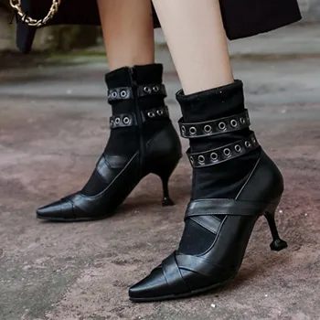 MStacchi New Arrival Winter Ankle Boots For Women Pointed Toe Stilettos High Heel Shoes Sexy High Dress Boots Gothic Punk Boots
MStacchi New Arrival Winter Ankle Boots For Women Pointed Toe Stilettos High Heel Shoes Sexy High Dress Boots Gothic Punk Boots