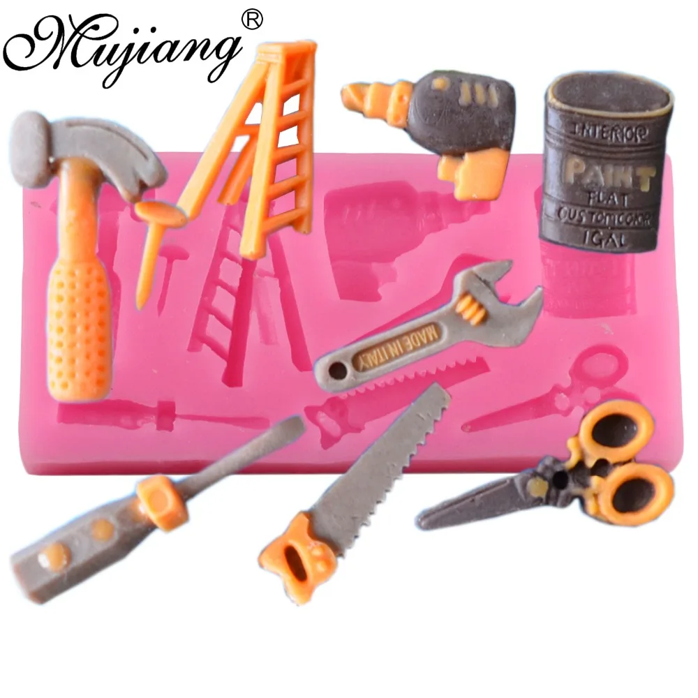 Mujiang 3D Hardware Spanner Scissors Saw Ladder Silicone Fondant Molds Cake Decorating Tools Candy Chocolate Gumpaste Moulds
Mujiang 3D Hardware Spanner Scissors Saw Ladder Silicone Fondant Molds Cake Decorating Tools Candy Chocolate Gumpaste Moulds
