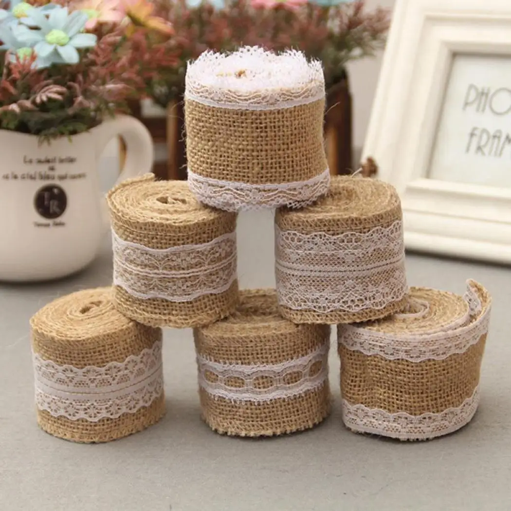 New Burlap Roll DIY Craft Accessory Wedding Party Decorate Lace Made of burlap and lace. Home, Party, Burlap Roll Khaki
New Burlap Roll DIY Craft Accessory Wedding Party Decorate Lace Made of burlap and lace. Home, Party, Burlap Roll Khaki