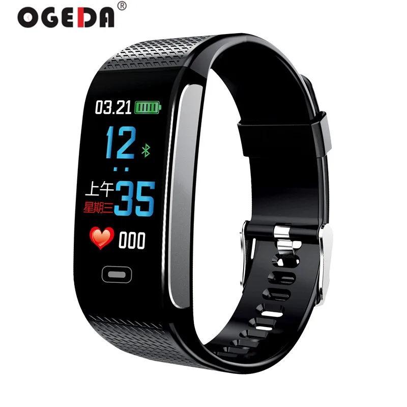 OGEDA мужские Смарт-часы спортивный браслет пульсометр кровяное давление