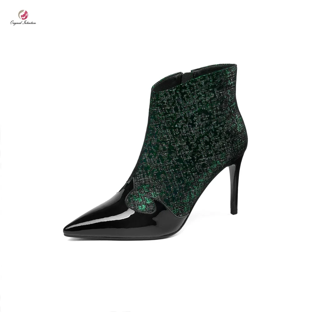 Original Intention Elegant Women Genuine Leather Boots Pointed Toe Thin Heels Boots Fashion Green Red Shoes Woman US Size 3-8.5
Original Intention Elegant Women Genuine Leather Boots Pointed Toe Thin Heels Boots Fashion Green Red Shoes Woman US Size 3-8.5