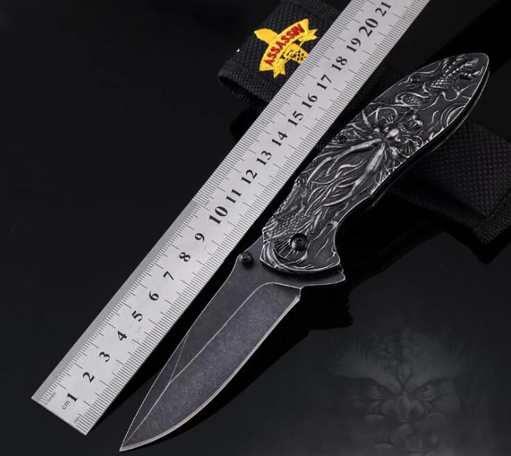 LLxxmm Three-dimensional Relief folding knife 440c blade hunting tactical knives outdoor camping survival edc tools messer
LLxxmm Three-dimensional Relief folding knife 440c blade hunting tactical knives outdoor camping survival edc tools messer