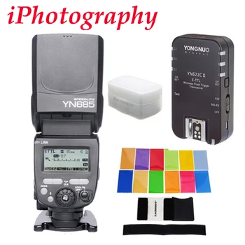 YONGNUO YN-685 YN685 HSS TTL Speedlite Flash Build in Receiver with YN622C II RX + 12 PCS COLOR CARD + DIFFUSER
YONGNUO YN-685 YN685 HSS TTL Speedlite Flash Build in Receiver with YN622C II RX + 12 PCS COLOR CARD + DIFFUSER