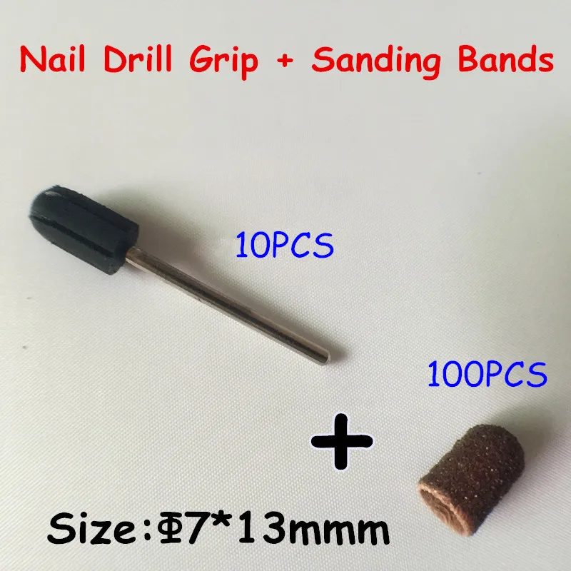 7*13mm 100pcs nail Sanding Bands cap +10pcs Nail Art Salon Rubber Grips handle Drill Accessories For Nail Drill Machine
7*13mm 100pcs nail Sanding Bands cap +10pcs Nail Art Salon Rubber Grips handle Drill Accessories For Nail Drill Machine