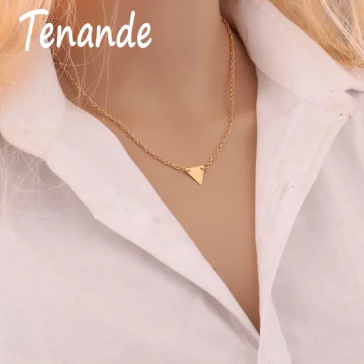 Tenande Simple Style Gold Color Clavicle Chain Necklaces Small Sequins Triangle Necklaces & Pendants for Women Accessories Femme
Tenande Simple Style Gold Color Clavicle Chain Necklaces Small Sequins Triangle Necklaces & Pendants for Women Accessories Femme