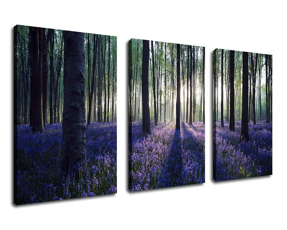 3 Piece Canvas Wall Art Purple Lavender Forest Morning Sunshine Painting Canvas Art Nature Picture Large Landscape Drop shipping
3 Piece Canvas Wall Art Purple Lavender Forest Morning Sunshine Painting Canvas Art Nature Picture Large Landscape Drop shipping