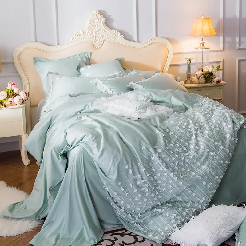 Princess Style Romantic Lace Sanding Embroidery 60S Long-staple Cotton Bedding Set Duvet Cover Bed Linen Bed Sheet Pillowcases
Princess Style Romantic Lace Sanding Embroidery 60S Long-staple Cotton Bedding Set Duvet Cover Bed Linen Bed Sheet Pillowcases