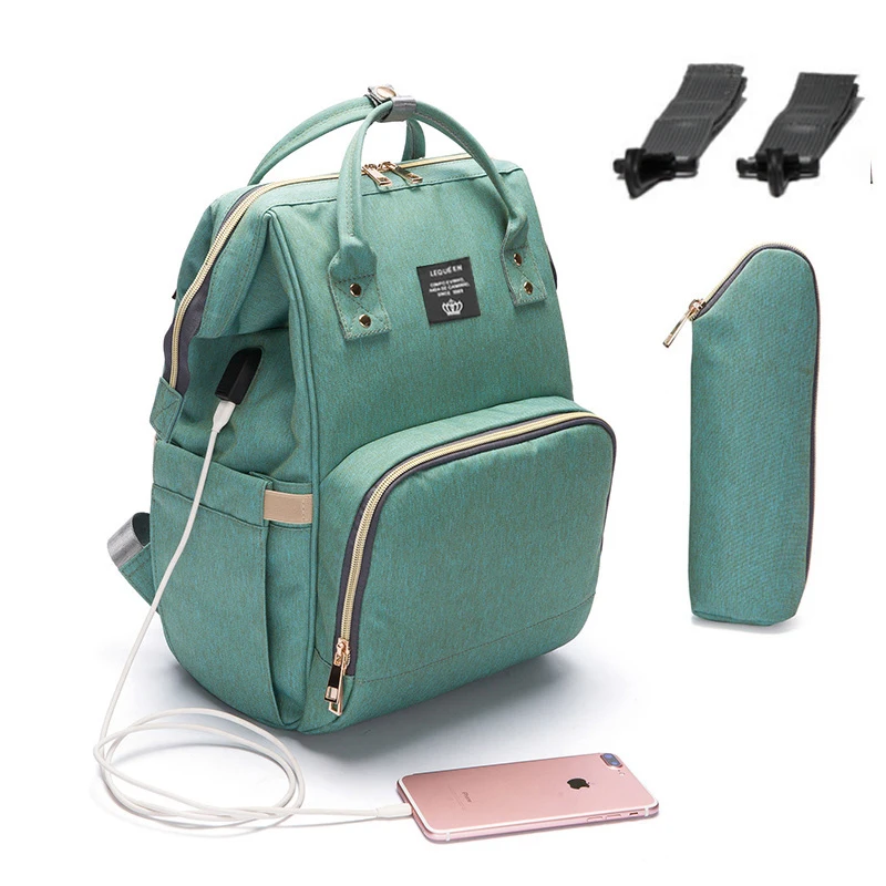 2019 Baby Diaper Bag With USB Interface Large Capacity Waterproof Nappy Bag Kits Mummy Maternity Travel Backpack Nursing Handbag
2019 Baby Diaper Bag With USB Interface Large Capacity Waterproof Nappy Bag Kits Mummy Maternity Travel Backpack Nursing Handbag