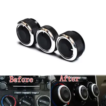 3Pcs Car Heat Control Air Conditioning A/C Knobs Switch Boutton Interior Fit For Mazda 2014 3 Axela Accessories Car Styling 
3Pcs Car Heat Control Air Conditioning A/C Knobs Switch Boutton Interior Fit For Mazda 2014 3 Axela Accessories Car Styling