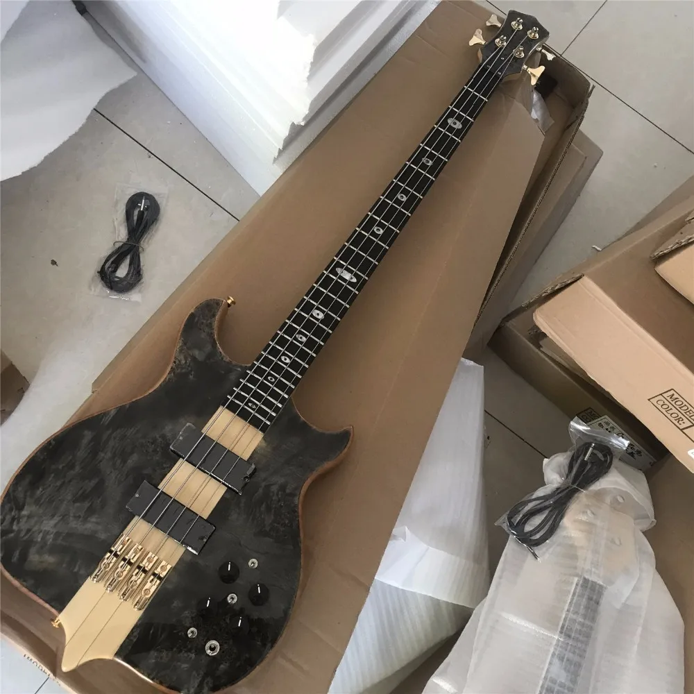 left handed bass guitar;5 strings model;througn maple neck (round body-no tail at the end of body)
left handed bass guitar;5 strings model;througn maple neck (round body-no tail at the end of body)