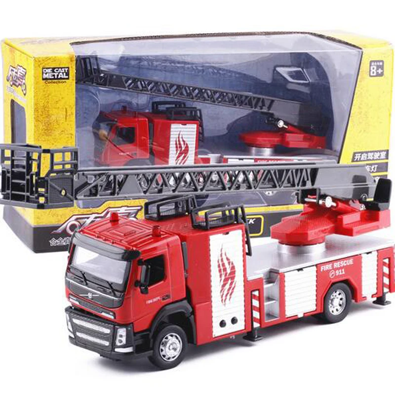 New 1:50 Alloy Ladder Truck Fire Truck Engineering Vehicle Simulation Sound and Light Truck Firetruck Child Educational Toy
New 1:50 Alloy Ladder Truck Fire Truck Engineering Vehicle Simulation Sound and Light Truck Firetruck Child Educational Toy