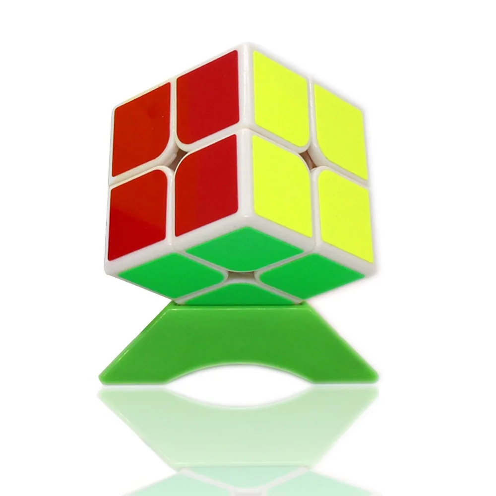Фото 2x2 QIYI Magic Cube игры дети головоломки плавной скорость отжима игрушки с подставкой