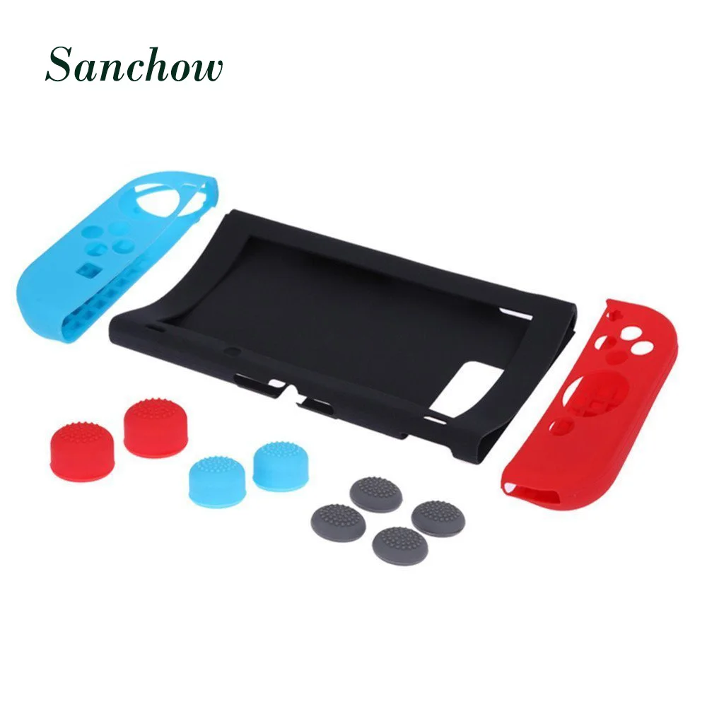 Sanchow 11 in 1 Silicone Case for Nintend Switch NS Console Protective Skin Cover with Thumb Stick Grip Caps for JoyCon
Sanchow 11 in 1 Silicone Case for Nintend Switch NS Console Protective Skin Cover with Thumb Stick Grip Caps for JoyCon