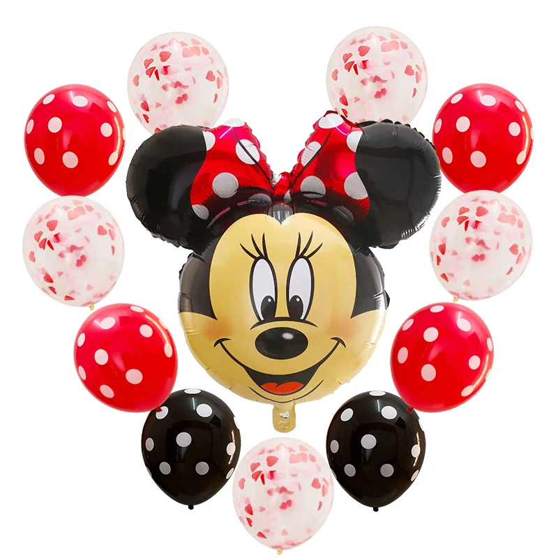 12pcs Birthday Decoration Balloon Mickey Minnie Mouse balloon confetti Balloon boy Girl Inflatable latex balloon kids supples
12pcs Birthday Decoration Balloon Mickey Minnie Mouse balloon confetti Balloon boy Girl Inflatable latex balloon kids supples