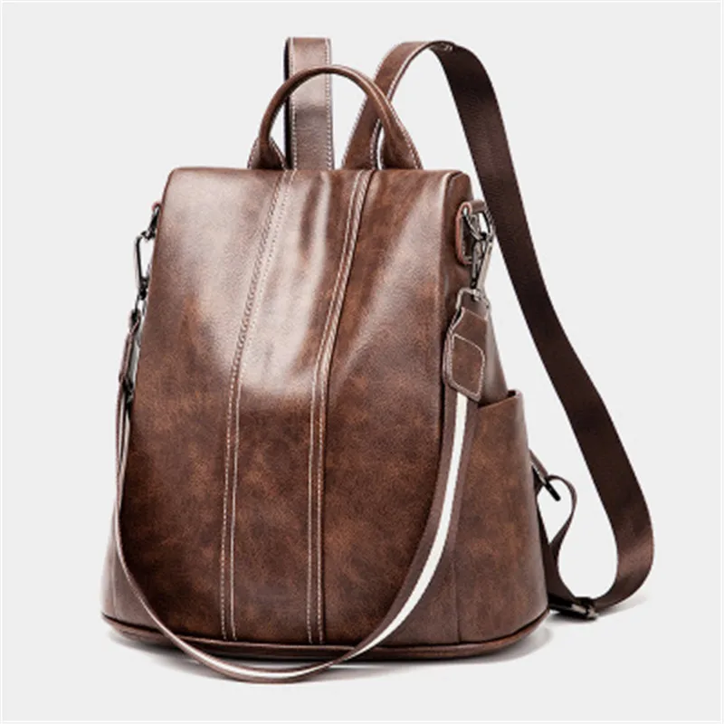 CHALLEN multi-function backpack female new Korean version of the wild tide simple soft leather retro anti-theft large backpack
CHALLEN multi-function backpack female new Korean version of the wild tide simple soft leather retro anti-theft large backpack
