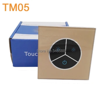 TM05 DC12-24V 8A 3 keys LED Touch Panel Wall Mounted Dimmer for Single Color LED Strip Brightness Adjustable Controller
TM05 DC12-24V 8A 3 keys LED Touch Panel Wall Mounted Dimmer for Single Color LED Strip Brightness Adjustable Controller
