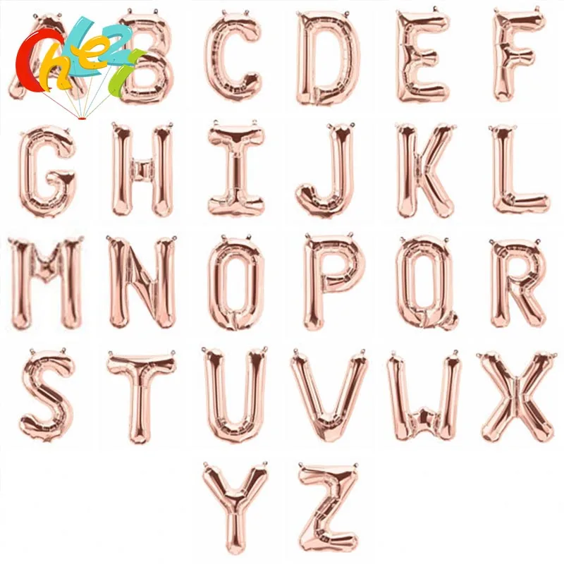 50Pcs/Lot 16Inch Rose Gold Letter Foil Balloons Party Decoration Supplies Birthday Wedding Event DIY Hanging Balls Shower
50Pcs/Lot 16Inch Rose Gold Letter Foil Balloons Party Decoration Supplies Birthday Wedding Event DIY Hanging Balls Shower