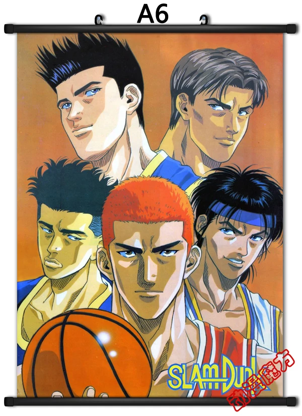 Cloth Poster Wall Scroll SLAM DUNK Hanamichi Sakuragi Rukawa Kaede Team 40x60cm