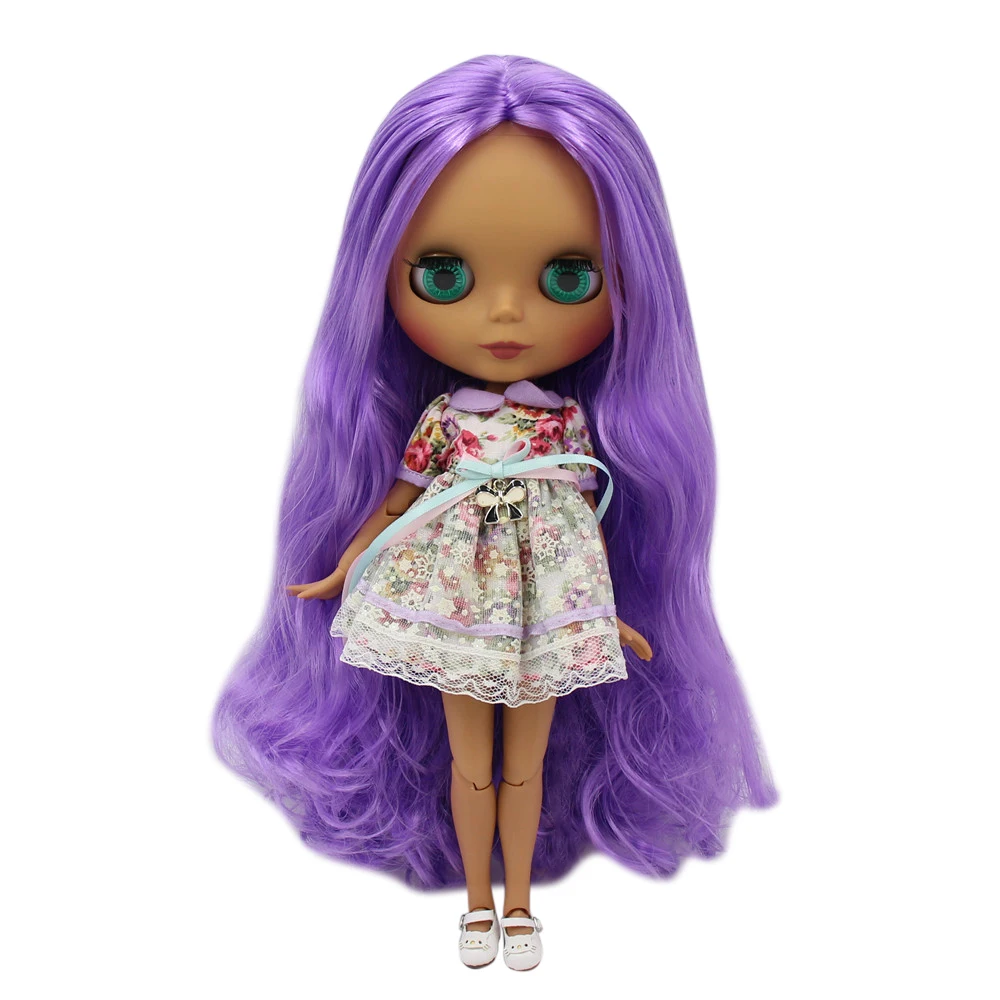 1/6 ICY Nude Factory Blyth doll Black Matte face Joint body Purple Curly hair. No.BL7216
1/6 ICY Nude Factory Blyth doll Black Matte face Joint body Purple Curly hair. No.BL7216