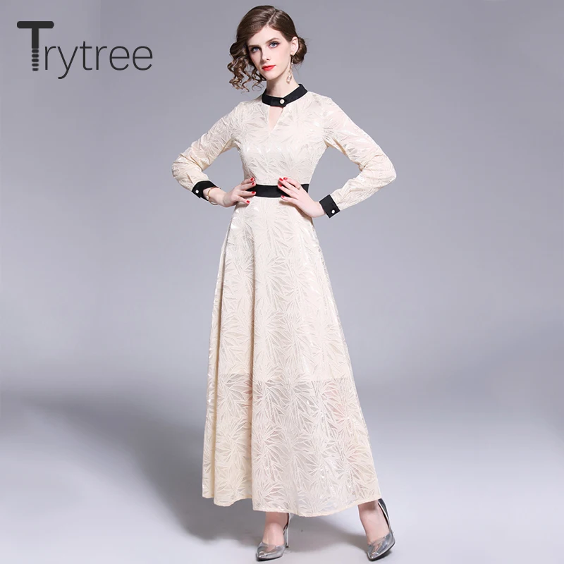 Trytree Autumn Elegant Casual Shirt Dress Polyester Hollow Out Collar women dresses Patchwork Colours Office Lady A-line Dress
Trytree Autumn Elegant Casual Shirt Dress Polyester Hollow Out Collar women dresses Patchwork Colours Office Lady A-line Dress