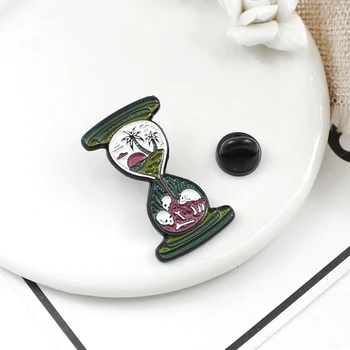 Sea Island Hourglass enamel pin skull bones brooch sunrise coconut tree badge natural landscape pins time jewelry pastel art
Sea Island Hourglass enamel pin skull bones brooch sunrise coconut tree badge natural landscape pins time jewelry pastel art