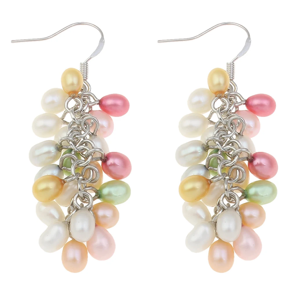 Natural Real Multi-colored Freshwater Pearl Cluster Dangles Grape Earring Dyed Pearl Drop Earring Women Bridal Wedding Jewelry
Natural Real Multi-colored Freshwater Pearl Cluster Dangles Grape Earring Dyed Pearl Drop Earring Women Bridal Wedding Jewelry
